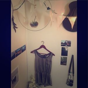 Grey Black Poppy Brand with zipper back